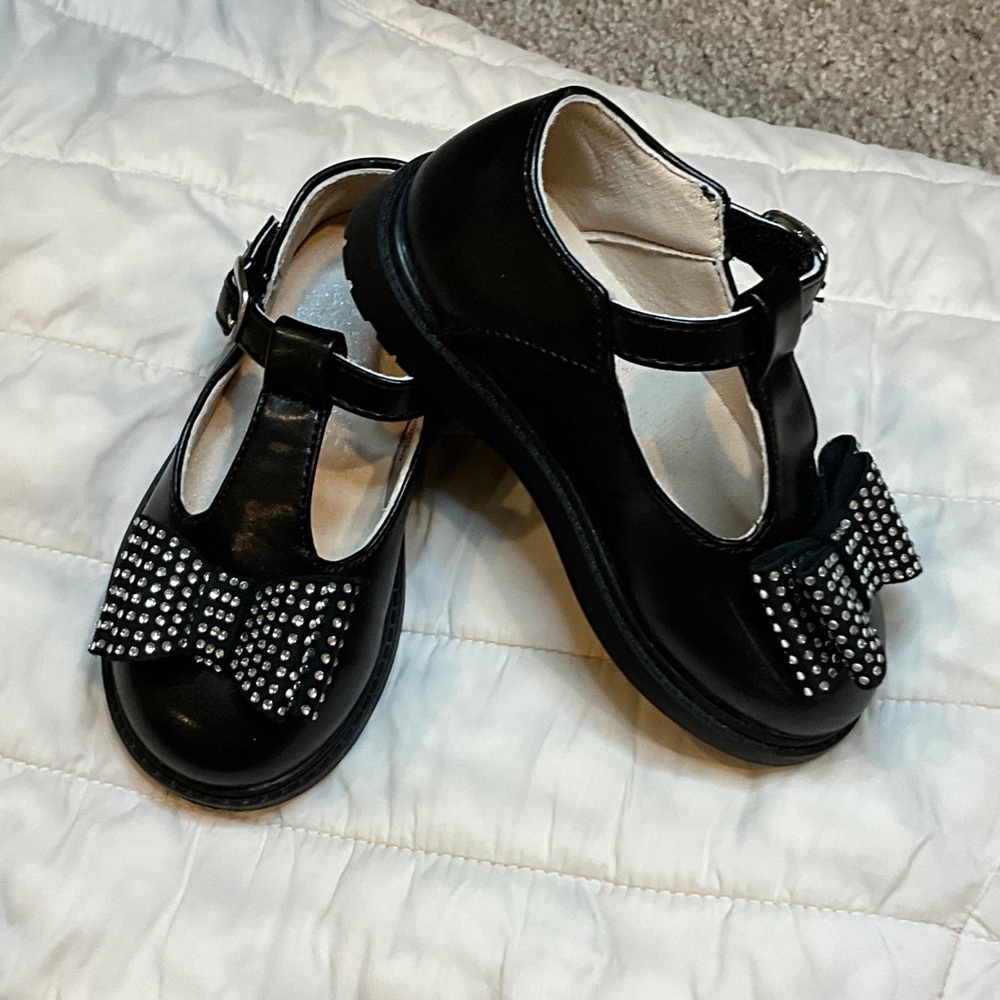Vince Camuto Black Kids Dress Shoes with Bow